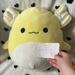 Yellow Axolotl Squishmallow